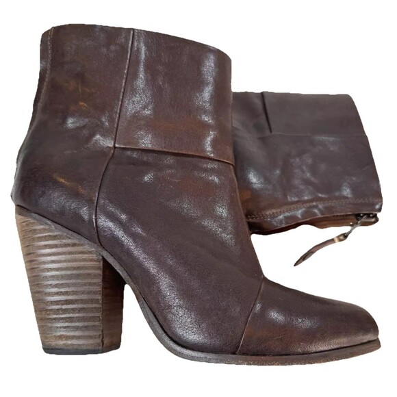 Rag‎ & Bone Classic Newbury Deep Brown Size US 7 EU37 Ankle Boots - Picture 4 of 13
